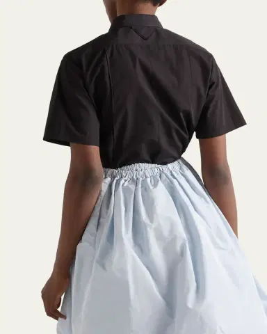Prada Short-Sleeve Cotton Utility Shirt | Thumbnail 3