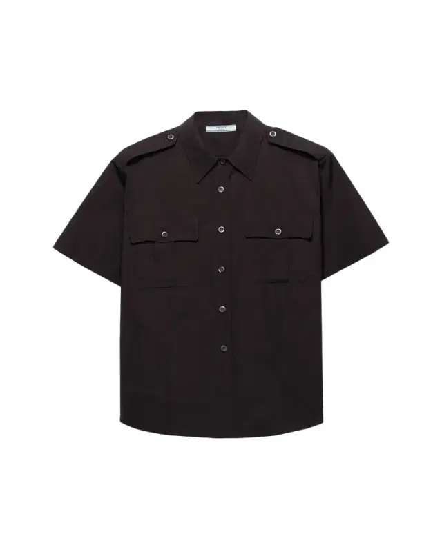 Short-Sleeve Cotton Utility Shirt