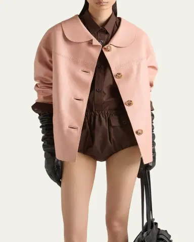 Prada Nappa Leather Single-Breasted Jacket | Thumbnail 4