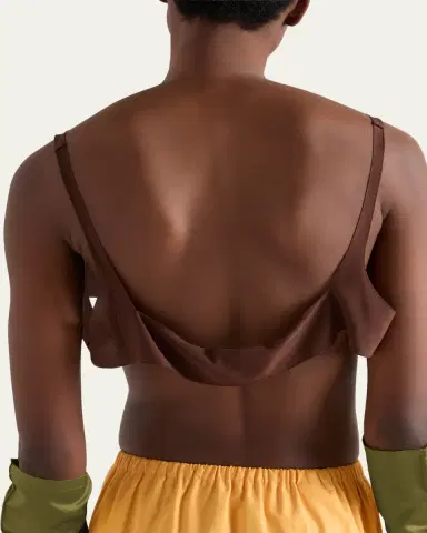 Prada Crepe De Chine Bra Top | Thumbnail 3