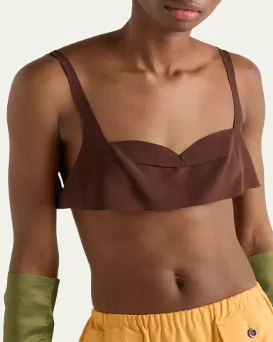 Prada Crepe De Chine Bra Top | Thumbnail 4