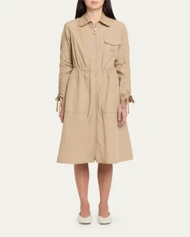 Moncler Cotton Poplin Shirtdress | Thumbnail 2 Moncler Cotton Poplin Shirtdress | Thumbnail 2