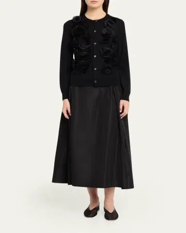 Comme des Garçons Comme des Garçons Rosette Wool Crewneck Sweater | Thumbnail 2 Comme des Garçons Comme des Garçons Rosette Wool Crewneck Sweater | Thumbnail 2
