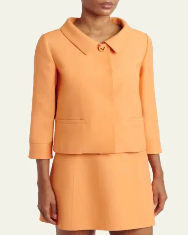 Valentino Garavani Wool Crop Jacket | Thumbnail 4 Valentino Garavani Wool Crop Jacket | Thumbnail 4