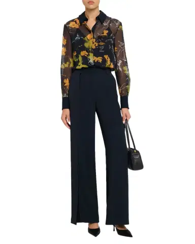 Jason Wu Collection Shadow Floral Crepe De Chine Button-Down Shirt | Thumbnail 1 Jason Wu Collection Shadow Floral Crepe De Chine Button-Down Shirt | Thumbnail 1