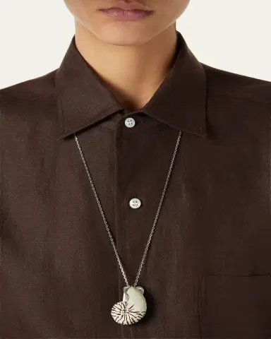 Loro Piana Andre Button Down Linen Solaire Shirt | Thumbnail 5