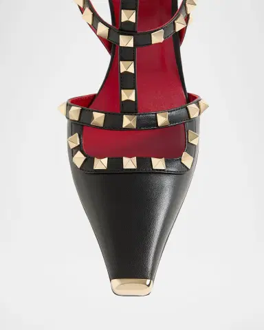 Valentino Garavani 100mm Rockstud Leather Ankle-Strap Pumps | Thumbnail 3 Valentino Garavani 100mm Rockstud Leather Ankle-Strap Pumps | Thumbnail 3