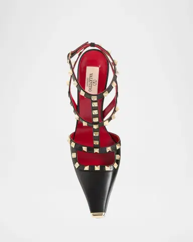 Valentino Garavani 100mm Rockstud Leather Ankle-Strap Pumps | Thumbnail 4 Valentino Garavani 100mm Rockstud Leather Ankle-Strap Pumps | Thumbnail 4