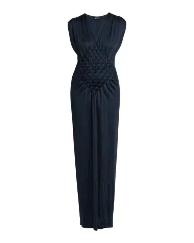 Giorgio Armani Diamond Pleat Sleeveless Maxi Dress | Thumbnail 1 Giorgio Armani Diamond Pleat Sleeveless Maxi Dress | Thumbnail 1