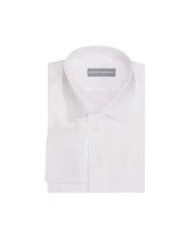 Bergdorf Goodman Men's Cotton Plisse-Front French Cuff Dress Shirt | Thumbnail 1