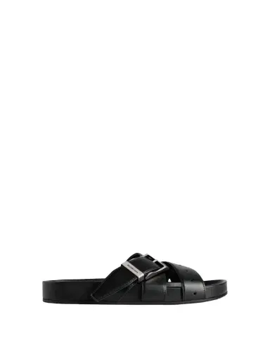 Balenciaga Men's Belt Leather Mule Sandals | Thumbnail 1 Balenciaga Men's Belt Leather Mule Sandals | Thumbnail 1