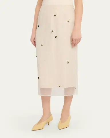 BERNADETTE Roxane Lady Bug Layered Midi Skirt | Thumbnail 4 BERNADETTE Roxane Lady Bug Layered Midi Skirt | Thumbnail 4