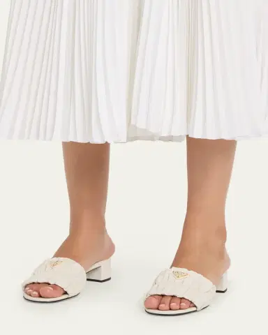 Prada 35mm Matelasse Nappa Leather Block-Heel Sandals | Thumbnail 2 Prada 35mm Matelasse Nappa Leather Block-Heel Sandals | Thumbnail 2