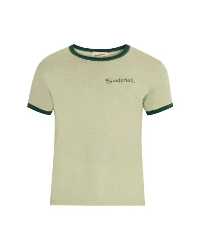 Men's Contrast-Rib Logo Crewneck T-Shirt