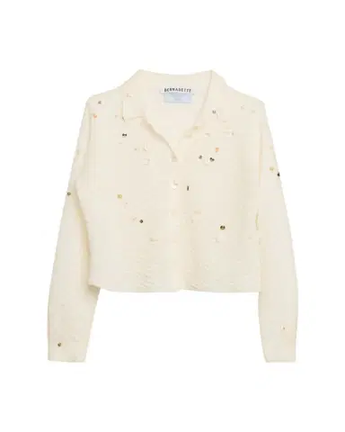 BERNADETTE Turner Embellished Check Linen Button-Down Shirt | Thumbnail 1 BERNADETTE Turner Embellished Check Linen Button-Down Shirt | Thumbnail 1