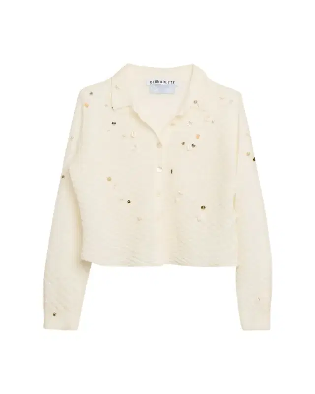 Turner Embellished Check Linen Button-Down Shirt