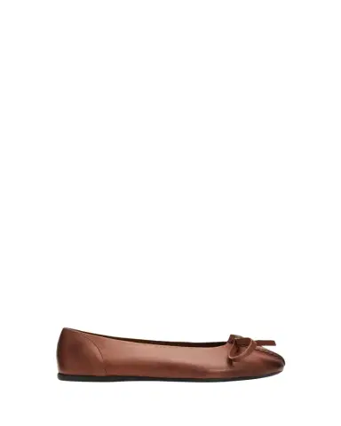 Prada Antiqued Leather Ballerina Flats | Thumbnail 1 Prada Antiqued Leather Ballerina Flats | Thumbnail 1