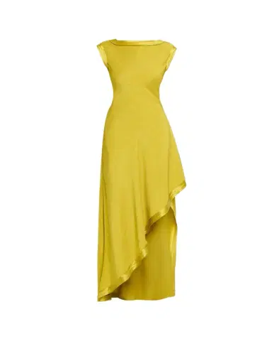 Jason Wu Collection High-Neck Washed Twill Asymmetric Dress | Thumbnail 1 Jason Wu Collection High-Neck Washed Twill Asymmetric Dress | Thumbnail 1