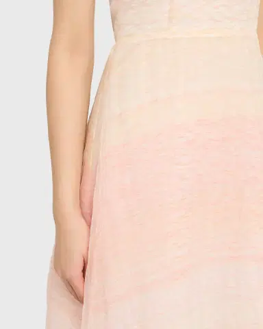 BERNADETTE Odette Strapless Threaded Silk Midi Dress | Thumbnail 4 BERNADETTE Odette Strapless Threaded Silk Midi Dress | Thumbnail 4