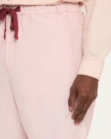 Sanderlak Men's Cotton Poplin Stripe Wide-Leg Pants | Thumbnail 5 Sanderlak Men's Cotton Poplin Stripe Wide-Leg Pants | Thumbnail 5