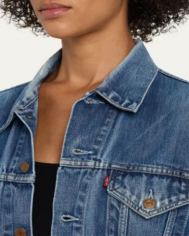 RE/DONE Levi's Denim Fringe Trucker Jacket | Thumbnail 5 RE/DONE Levi's Denim Fringe Trucker Jacket | Thumbnail 5