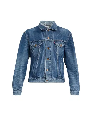 RE/DONE Levi's Denim Fringe Trucker Jacket | Thumbnail 1 RE/DONE Levi's Denim Fringe Trucker Jacket | Thumbnail 1