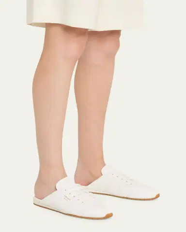 Prada Spark Leather Sneaker Mules | Thumbnail 2 Prada Spark Leather Sneaker Mules | Thumbnail 2