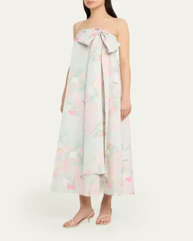 BERNADETTE Bailey Bow Babydoll Midi Dress | Thumbnail 4 BERNADETTE Bailey Bow Babydoll Midi Dress | Thumbnail 4