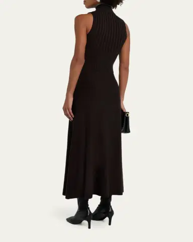 Proenza Schouler White Label Ezme Stripe Compact Knit Midi Dress | Thumbnail 3 Proenza Schouler White Label Ezme Stripe Compact Knit Midi Dress | Thumbnail 3