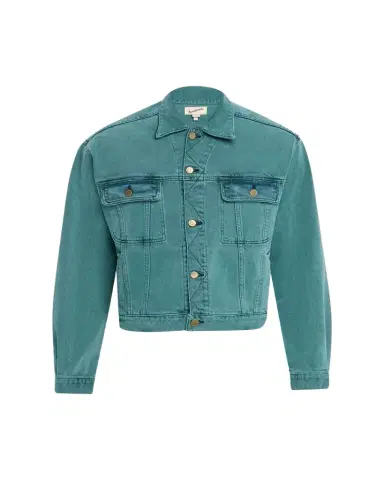 Sanderlak Men's Cropped Washed Denim Jacket | Thumbnail 1 Sanderlak Men's Cropped Washed Denim Jacket | Thumbnail 1