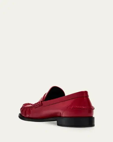 Prada 20mm Leather Moc-Toe Penny Loafers | Thumbnail 2 Prada 20mm Leather Moc-Toe Penny Loafers | Thumbnail 2