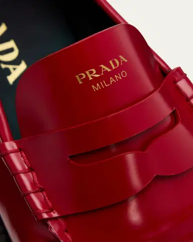Prada 20mm Leather Moc-Toe Penny Loafers | Thumbnail 3 Prada 20mm Leather Moc-Toe Penny Loafers | Thumbnail 3