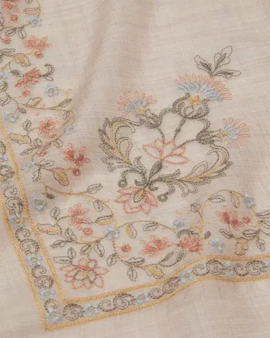 Loro Piana Butterfly Garden Embroidered Cashmere Shawl | Thumbnail 3 Loro Piana Butterfly Garden Embroidered Cashmere Shawl | Thumbnail 3