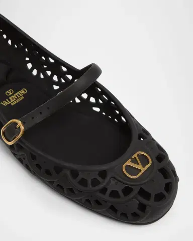 Valentino Garavani 5mm VLogo PVC Ballerina Flats | Thumbnail 2 Valentino Garavani 5mm VLogo PVC Ballerina Flats | Thumbnail 2
