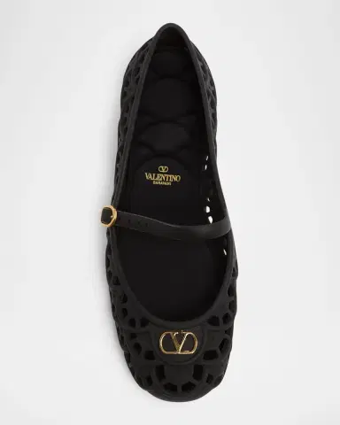 Valentino Garavani 5mm VLogo PVC Ballerina Flats | Thumbnail 3 Valentino Garavani 5mm VLogo PVC Ballerina Flats | Thumbnail 3
