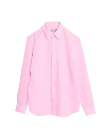 Bergdorf Goodman Men's Heathered Cotton Point-Collar Dress Shirt | Thumbnail 1