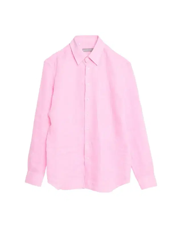 Men's Heathered Cotton Point-Collar Dress Shirt