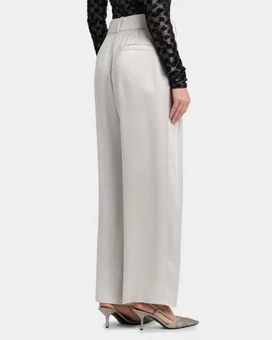 Giorgio Armani Hammered Satin Pleated Straight-Leg Trousers | Thumbnail 3 Giorgio Armani Hammered Satin Pleated Straight-Leg Trousers | Thumbnail 3