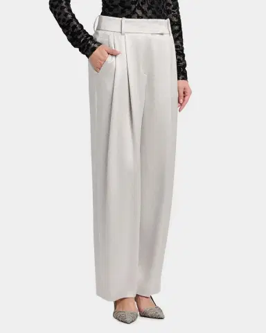 Giorgio Armani Hammered Satin Pleated Straight-Leg Trousers | Thumbnail 6 Giorgio Armani Hammered Satin Pleated Straight-Leg Trousers | Thumbnail 6