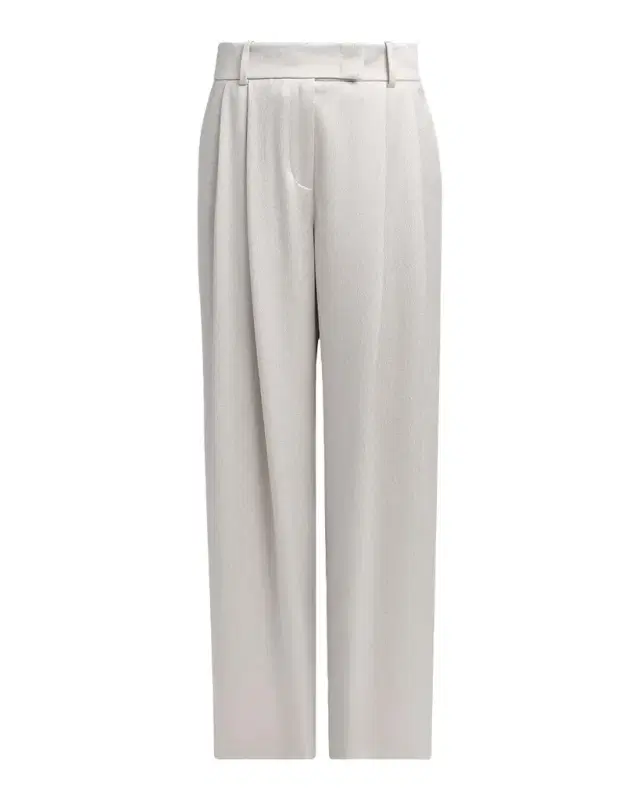 Giorgio Armani Hammered Satin Pleated Straight-Leg Trousers