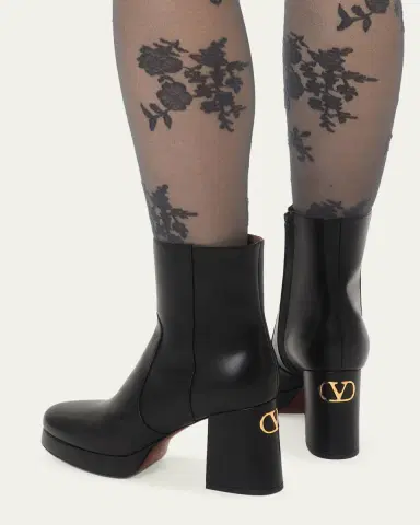 Valentino Garavani 90mm Fawcette Platform Leather Ankle Boots | Thumbnail 2 Valentino Garavani 90mm Fawcette Platform Leather Ankle Boots | Thumbnail 2