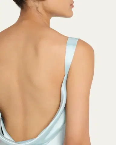 Retrofête Vinicia Draped Satin GOwn | Thumbnail 5
