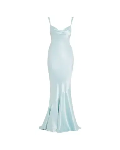 Retrofête Vinicia Draped Satin GOwn | Thumbnail 1