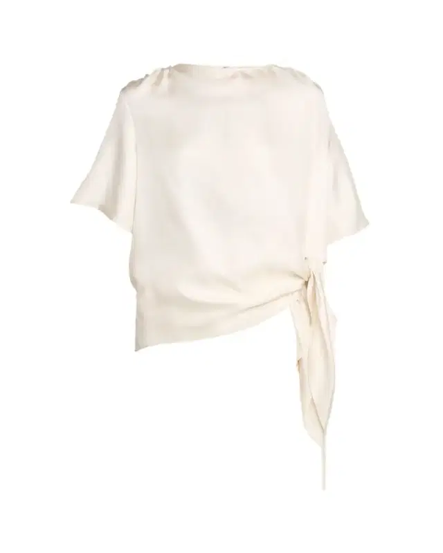 Loulou De Saison Mano Asymmetric Knotted Silk Blouse