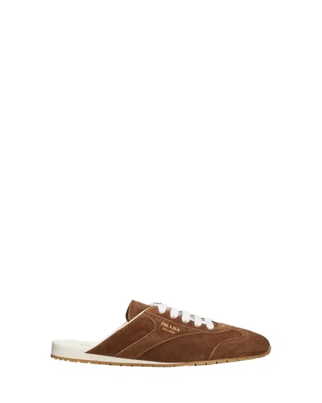 Prada Spark Suede Sneaker Mules