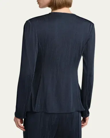 Giorgio Armani Smocked Jacquard Jersey Jacket | Thumbnail 3