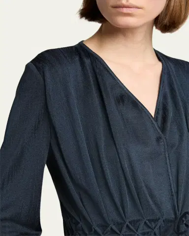 Giorgio Armani Smocked Jacquard Jersey Jacket | Thumbnail 5