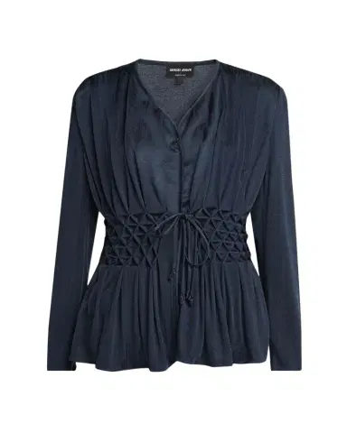 Giorgio Armani Smocked Jacquard Jersey Jacket | Thumbnail 1