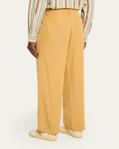 Sanderlak Men's Viscose Wide-Leg Drawstring Pants | Thumbnail 3 Sanderlak Men's Viscose Wide-Leg Drawstring Pants | Thumbnail 3