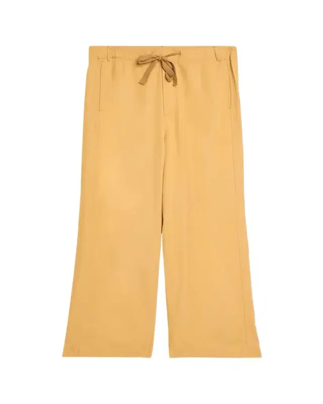 Sanderlak Men's Viscose Wide-Leg Drawstring Pants